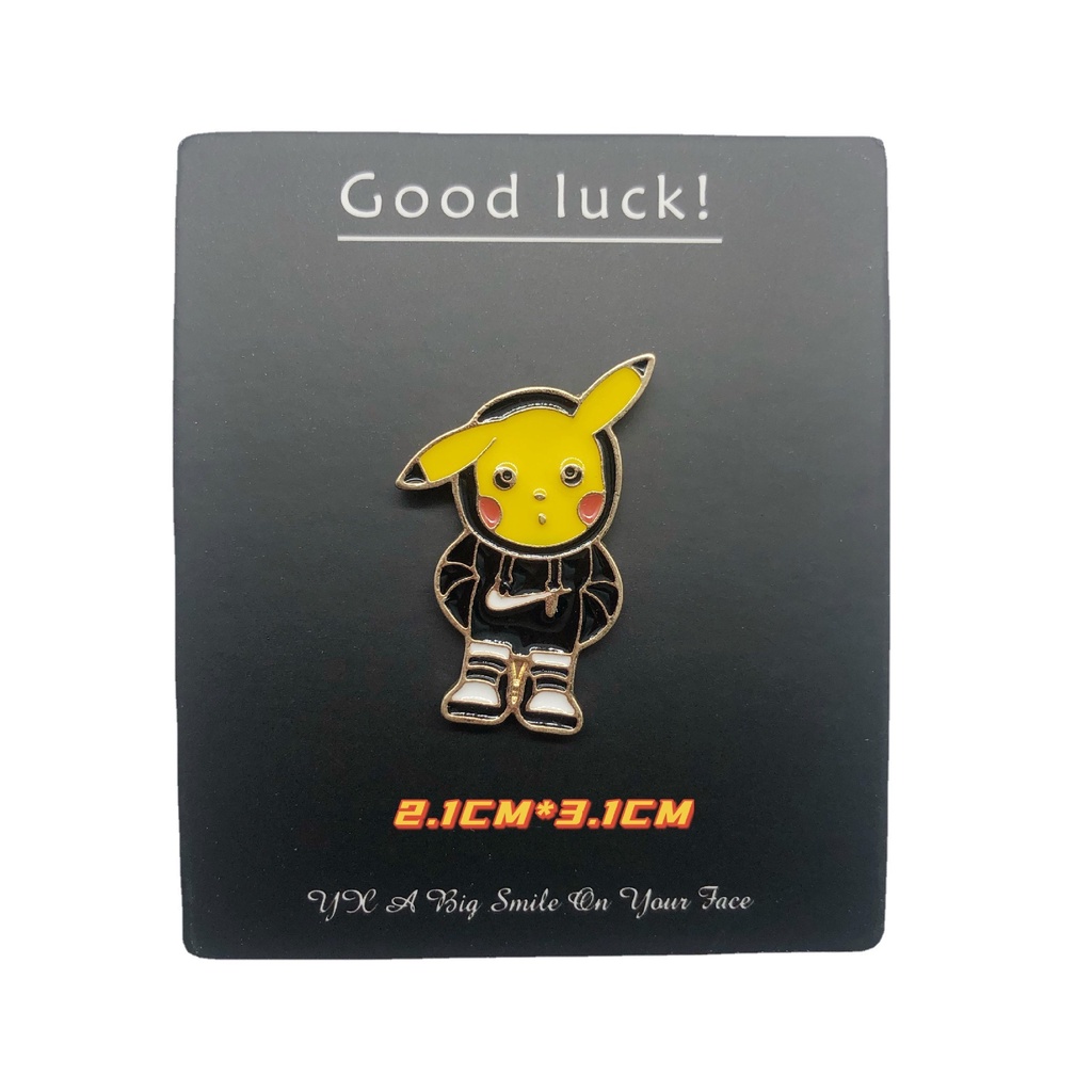 Ghim cài áo QIHE JEWELRY bằng kim loại kiểu hoạt hình dễ thương