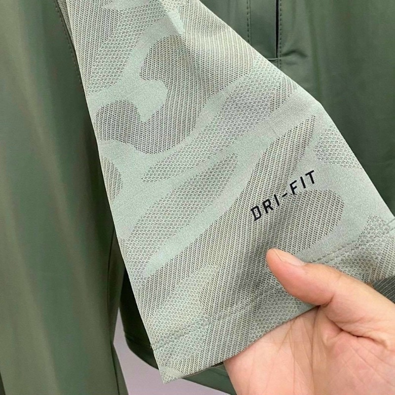 BNA28 BỘ ĐÙI NAM NJK3 ĐEN RÊU ÁO CỘC TAY VÂN LƯỚI | BigBuy360 - bigbuy360.vn