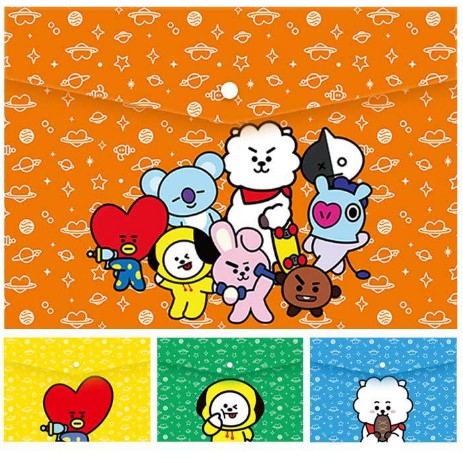 Túi đựng bài kiểm tra, kẹp Tài liệu BT21 BTS