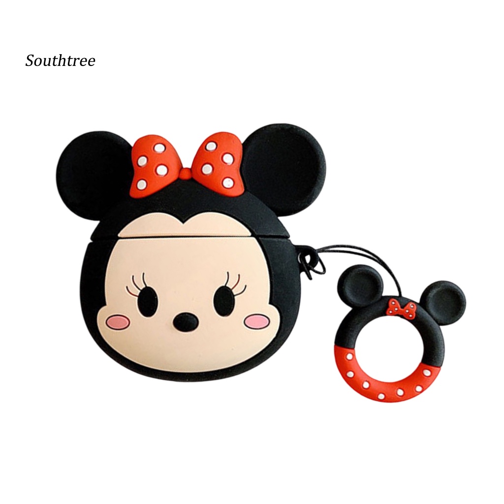 Vỏ Bảo Vệ Hộp Sạc Tai Nghe Bluetooth Hình Minnie-Mickey Dễ Lắp Đặt