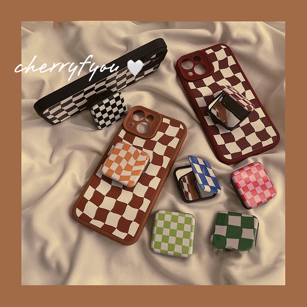 Giá Đỡ Điện Thoại Dạng Nhẫn Đeo Tay Bằng Silicon Họa Tiết Kẻ Sọc