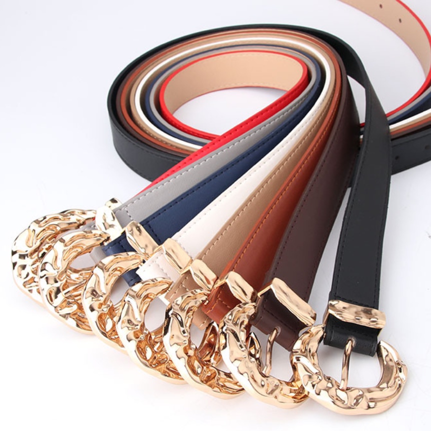 Thắt Lưng Nữ Bản To Thời Trang Âu Mỹ Cá Tính TL021 ShopMaySG Dây Nịt Nữ Da PU Khóa Kim Loại Bền Chắc For Jeans, Quần Âu