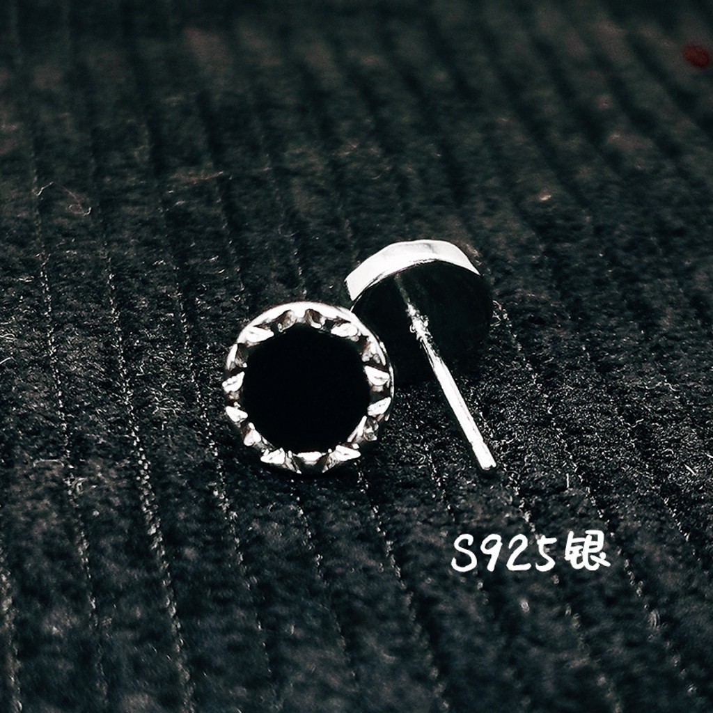 Bông tai, Khuyên tai nam nữ mặt trơn chấm bi phong cách thời thượng, Cá tính, Unisex, 1 chiếc