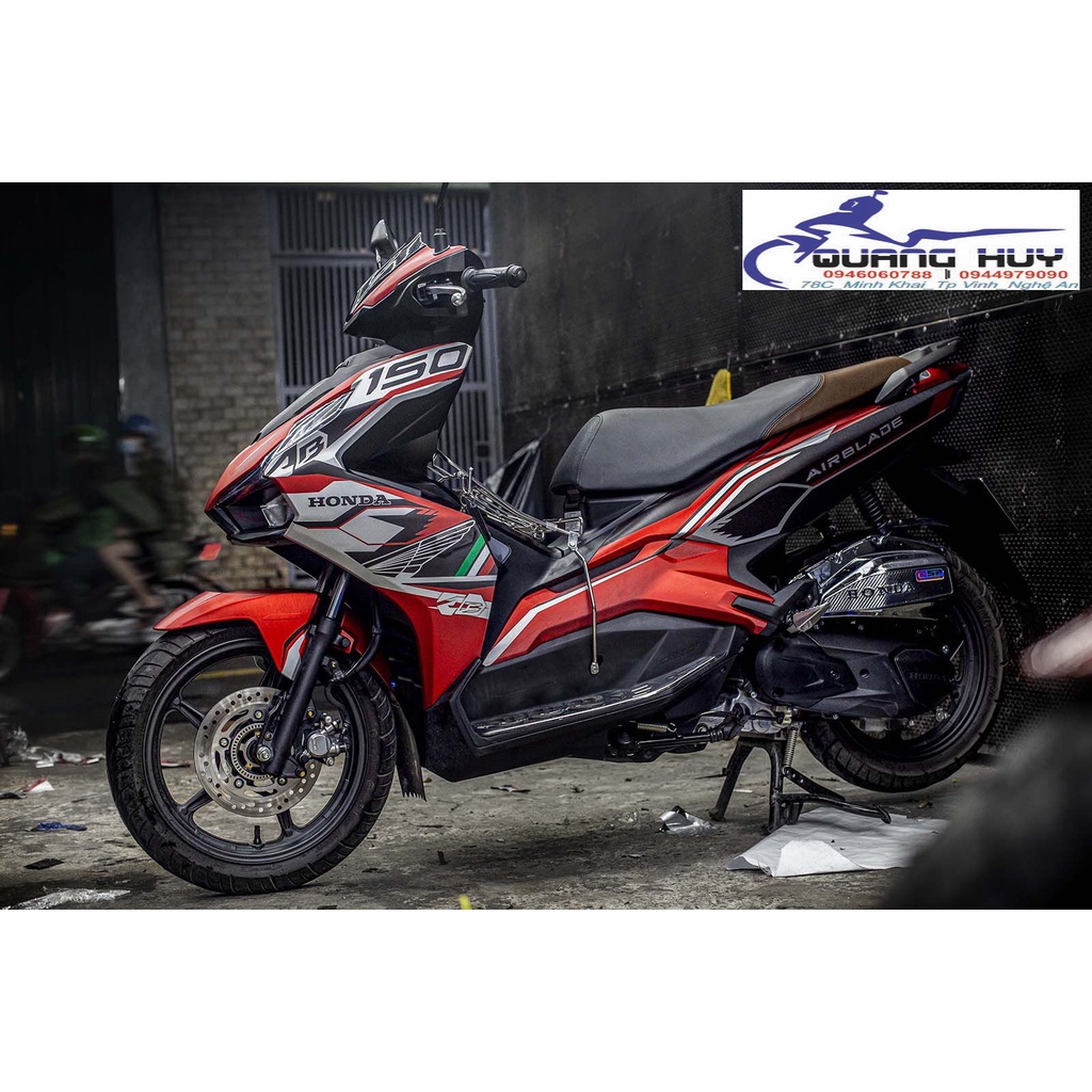 Tem Trùm Airblade Đỏ Bạc Đen,Team Decal AB 2020