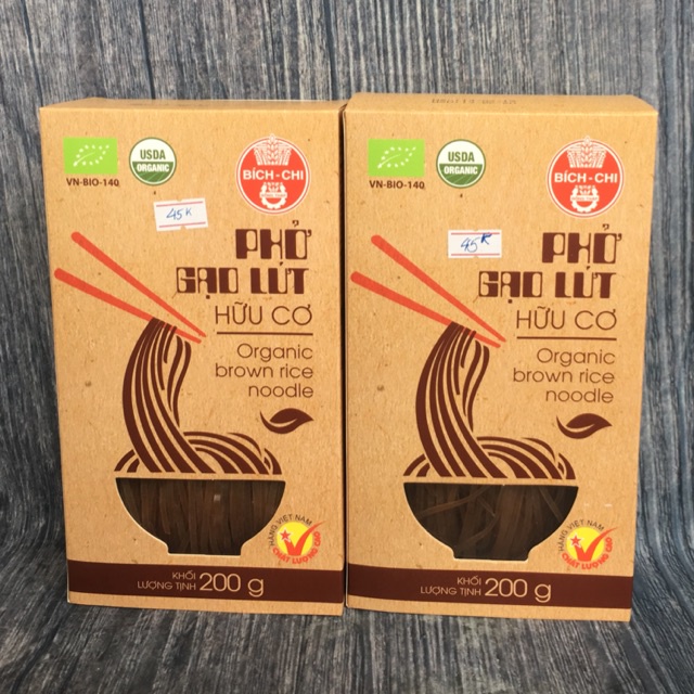 Bánh phở lứt hữu cơ Bích Chi 200gr