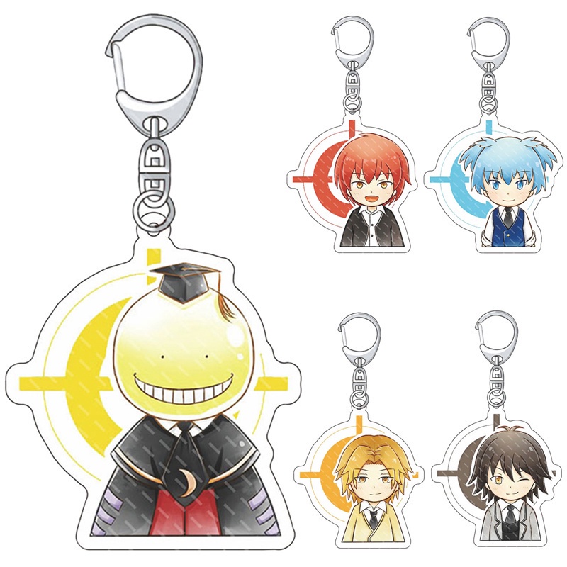 Móc khóa nhựa acrylic hình nhân vật anime Ansatsu Kyoushitsu Koro Sensei