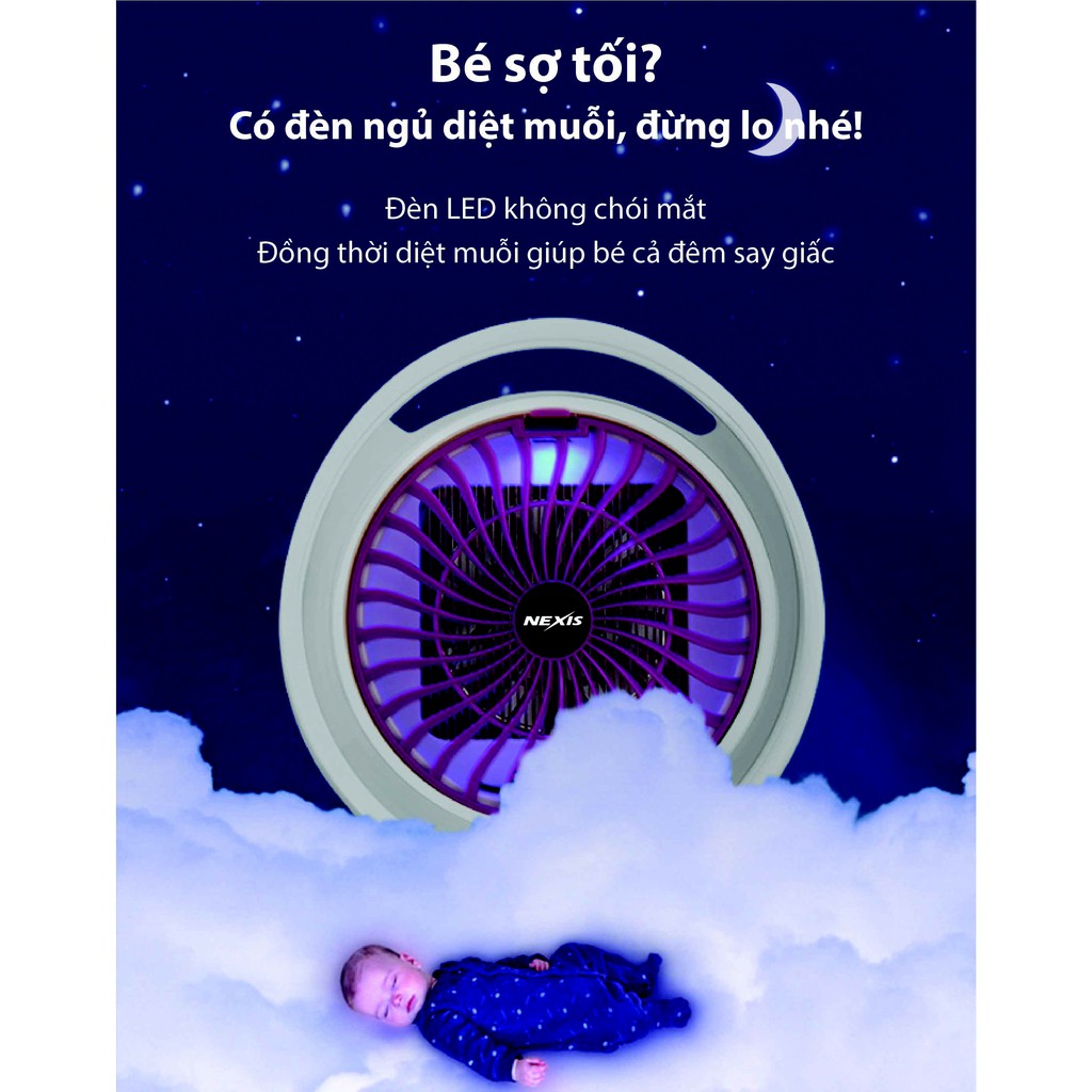 Đèn bắt muỗi diệt côn trùng thông minh UV LED Nexis