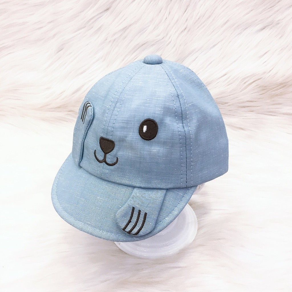Nón Kết Bé Trai Bé Gái  Màu Cún 2 Tai Cao Cấp Duy Ngọc Size 48 Dành Cho Bé Từ 1 Đến 2 Tuổi, hàng chính hãng (0246)