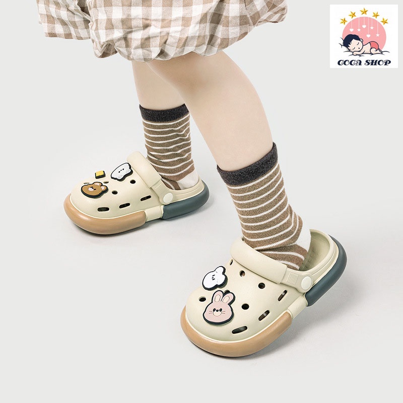 Dép Sục Cheerful Mario Cho Bé , Dép Sục Siêu Nhẹ , Chống Trơn Trượt Siêu Đáng Yêu