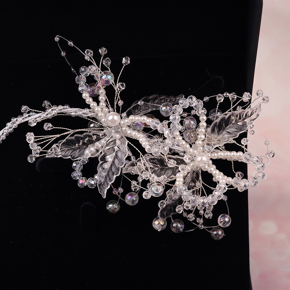 Bộ Trang Sức Vòng Hoa Và Bông Tai Thời Trang Cho Cô Dâu