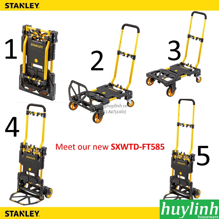 Xe đẩy hàng đa năng 2 và 4 bánh Stanley SXWTD-FT585 (70/140kg)