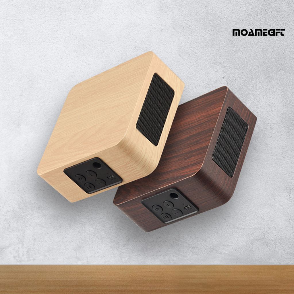 Loa bluetooth không dây mini Q1A vỏ gỗ, thiết kế nhỏ gọn đẹp mắt âm thanh ổn định dễ mang theo