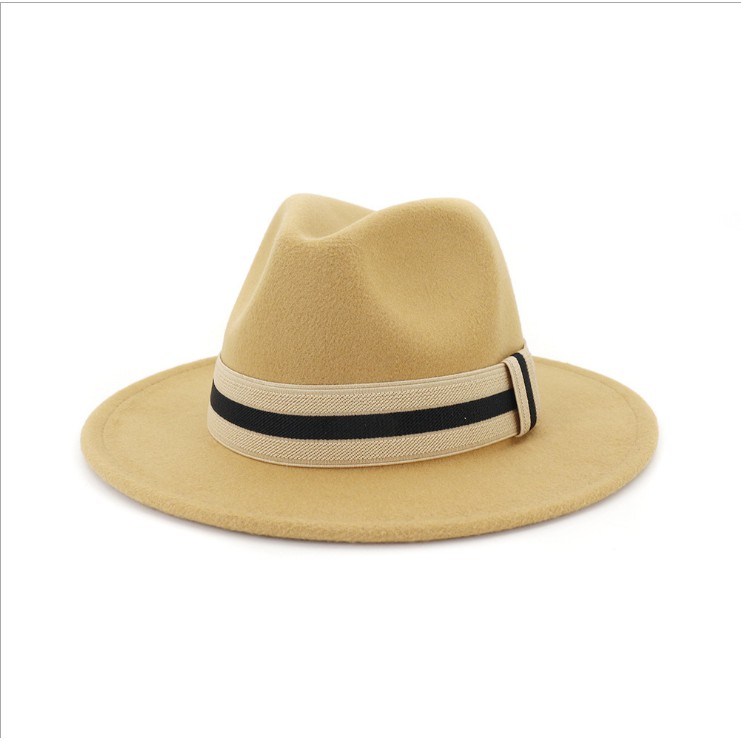 Mũ Phớt Fedora Nam Nữ Rộng Vành Mugout FN18- Nón Phớt Vintage Chụp Ảnh, Đi Biển Viền Xọc | Mũ Chất HN