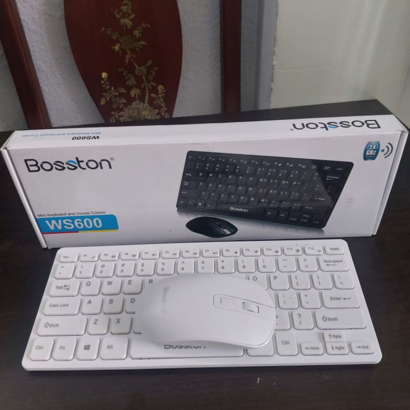 Combo chuột phím ko dây dùng cho máy tính bàn, laptop. Bosston WS600