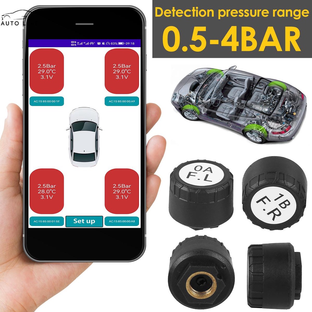 Hệ Thống Giám Sát Áp Suất Lốp Xe Không Dây Bluetooth SHOPCYC4901