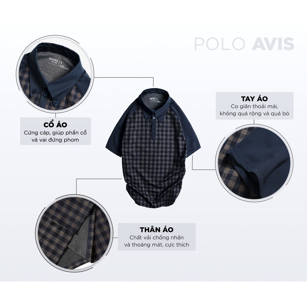 Áo POLO nam cổ bẻ AVIS vải Cotton Jacquard xuất xịn,chuẩn form, sang trọng - thanh lịch - HAPPYHOW