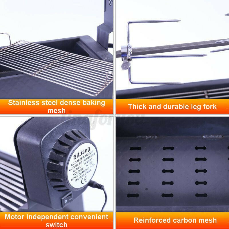 Bếp nướng di động BBQ USA Auto tự xoay - Home and Garden