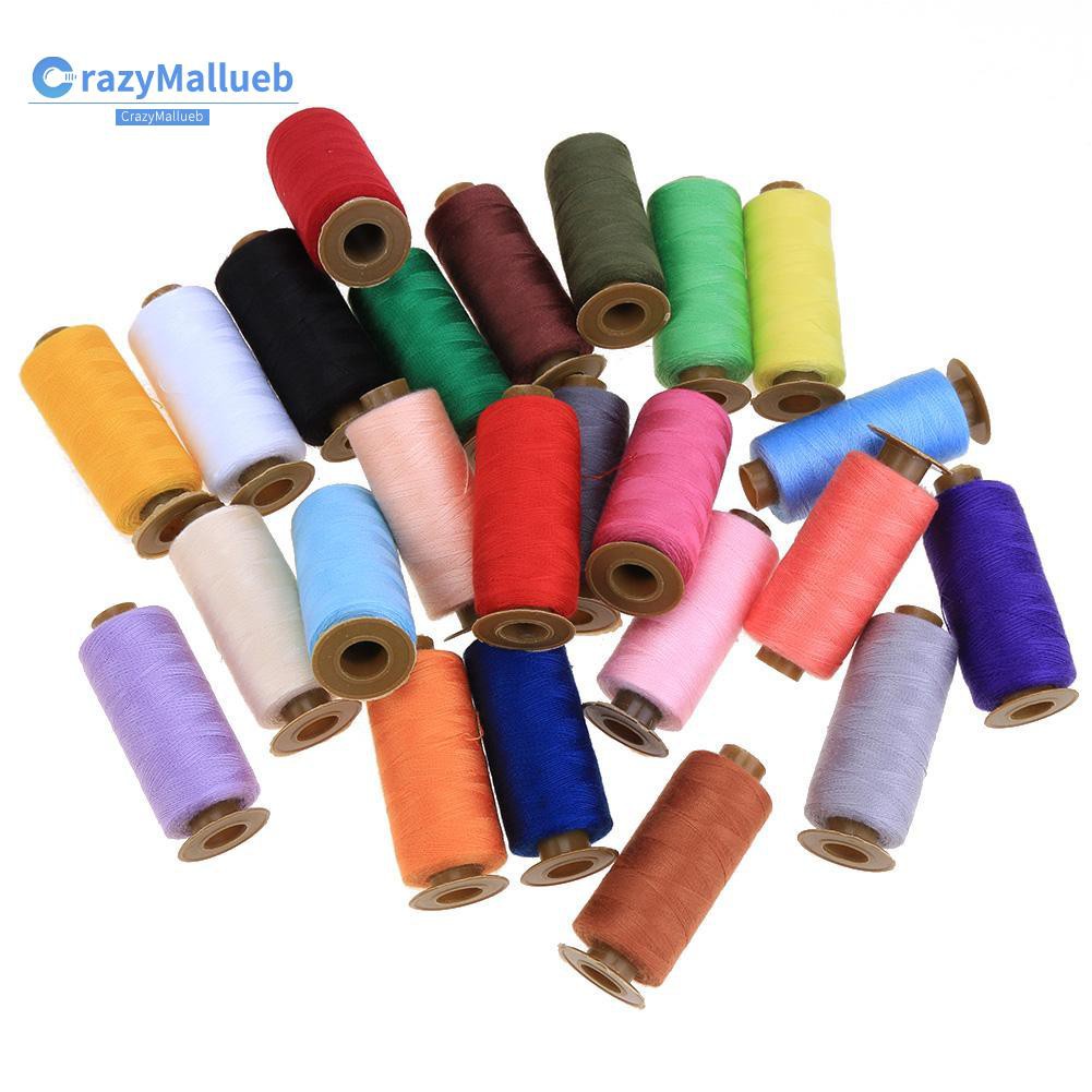 Cuộn 24 Cuộn Dây Cotton 500 Yard Nhiều Màu Mới