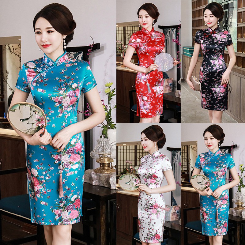 Đầm sườn xám cách tân phong cách Trung Hoa dịu dàng dành cho nữ