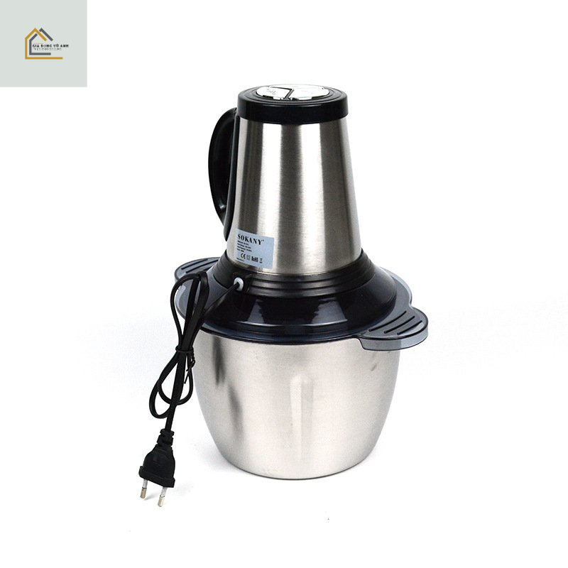 Máy xay thịt , máy xay đa năng Sokany 7011 4 lưỡi cối 3L Inox 304 công suất lớn 600w Hàng chính hãng BH 12 tháng
