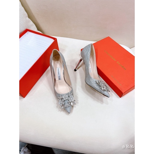 Cao Gót Hoa Đá Ghi Full Size 35-39  -  By Anh Dinh Phuong