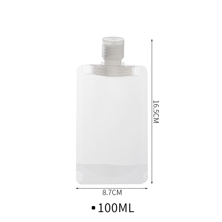 Túi chiết mỹ phẩm 100ml 50ml 30ml Túi Chiết Dầu Gội, Dầu Xả, Sữa Tắm Có Thể Tái Sử Dụng, Tiện Ích Khi Đi Du Lịch P0390