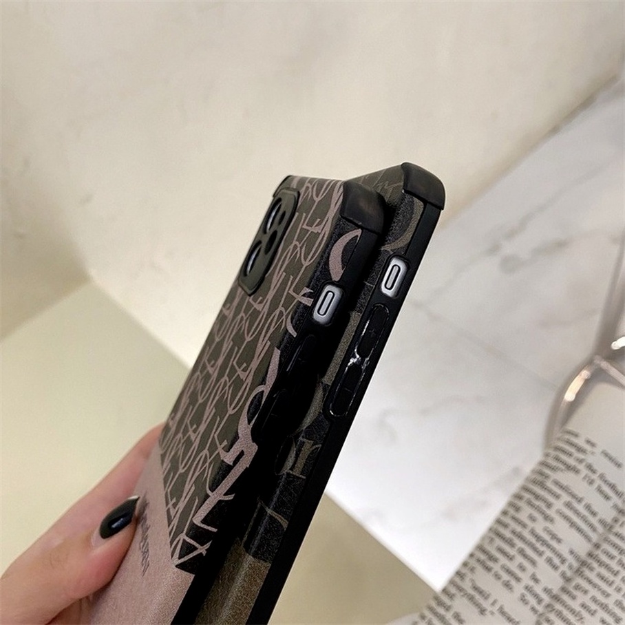 Ốp điện thoại họa tiết chữ thời trang thích hợp cho iPhone 13 12 11 Pro Max Se 2020 Xr X 7 8 Plus