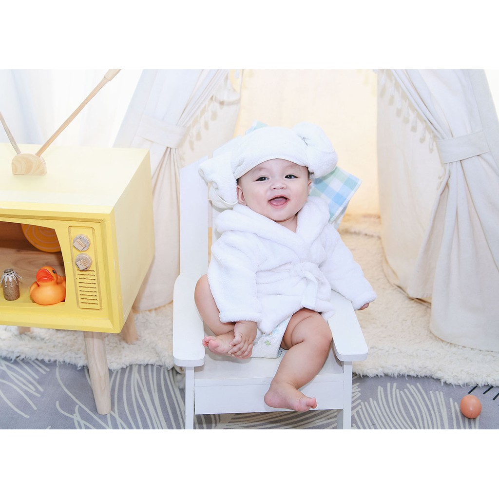 Áo choàng tắm + Khăn + (Kèm ảnh thật shop chụp) | BigBuy360 - bigbuy360.vn