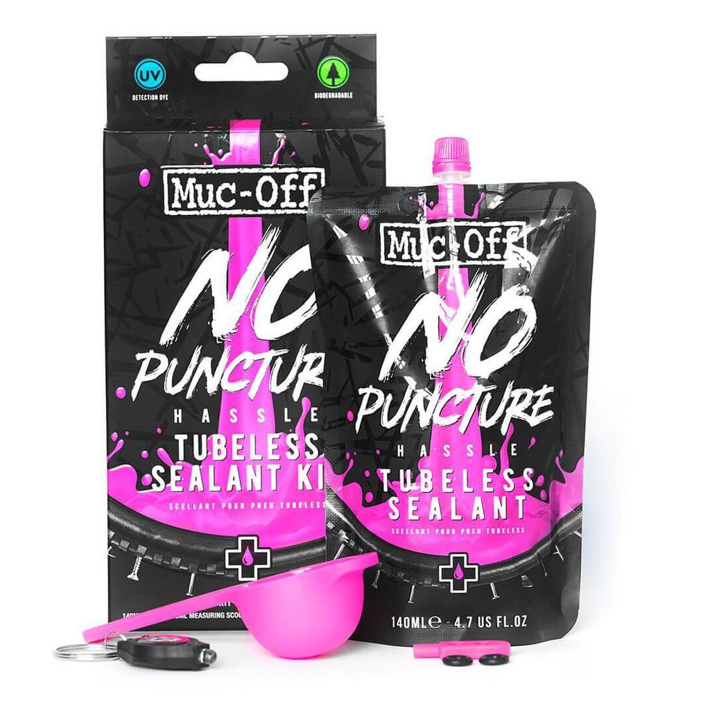 [CHÍNH HÃNG] Keo Tự Vá Vỏ Không Ruột Chống Thủng Muc Off No Puncture Hassle Tubeless Sealant - Bộ kit 140ml