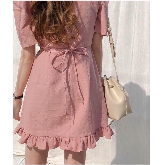 ĐẦM ĐẮP CHÉO CHÂN BÈO CỔ V TRẮNG/HỒNG KT