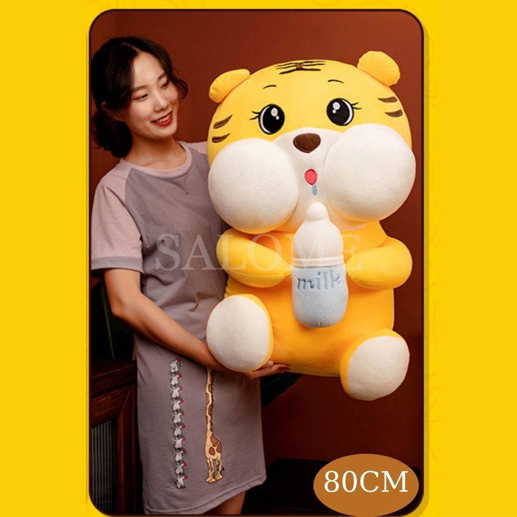 Gấu Bông Con Hổ Ôm Bình Sữa Cute  Siêu To Khổng Lồ, Hổ Milk Cao Cấp, Gấu Bông- Qùa Tặng, Con Cọp Bông