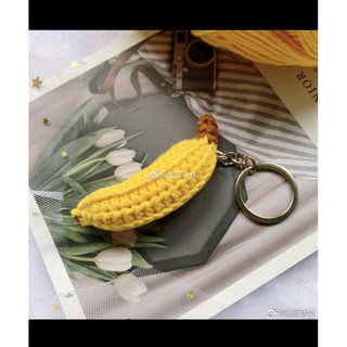 Móc khoá trái chuối bằng len handmade