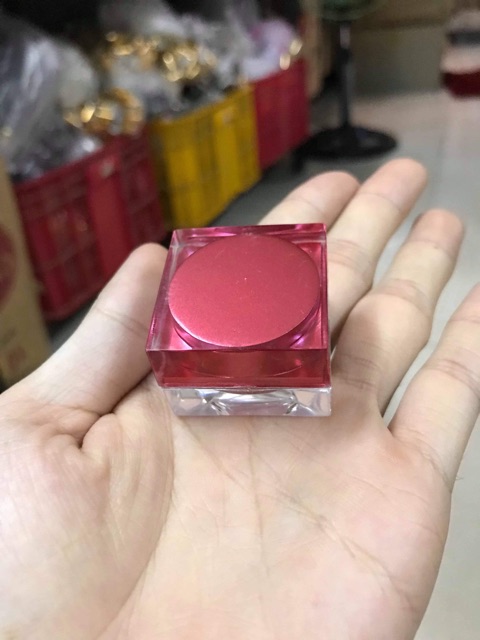 Lọ nhựa đựng mỹ phẩm (5g, dáng vuông)