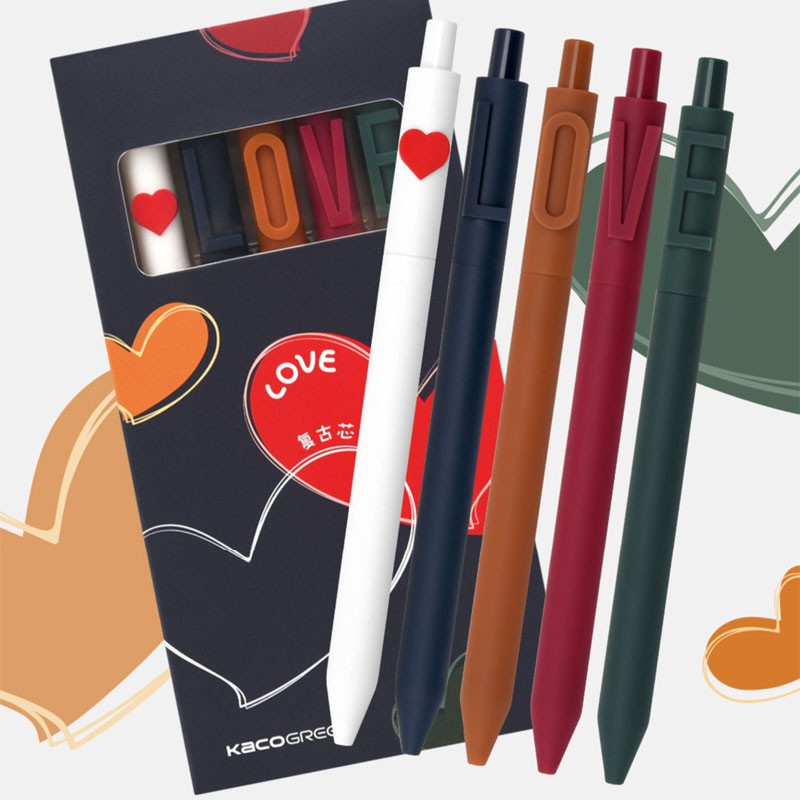 Bút Kaco ALPHA Love 5 màu ngòi 0.5mm
