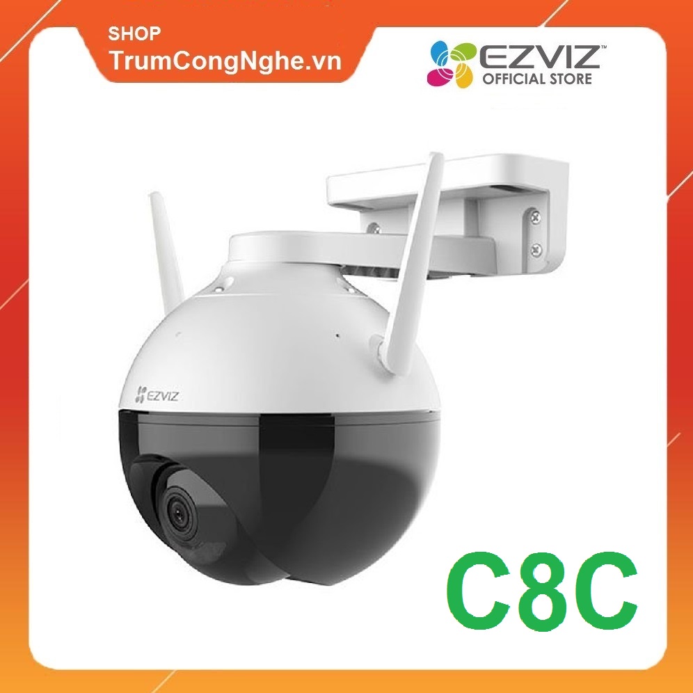 Camera ngoài trời EZVIZ C8C độ phân giải nét 2MP 1080P Xoay 360 độ , nhận diện người AI thông minh