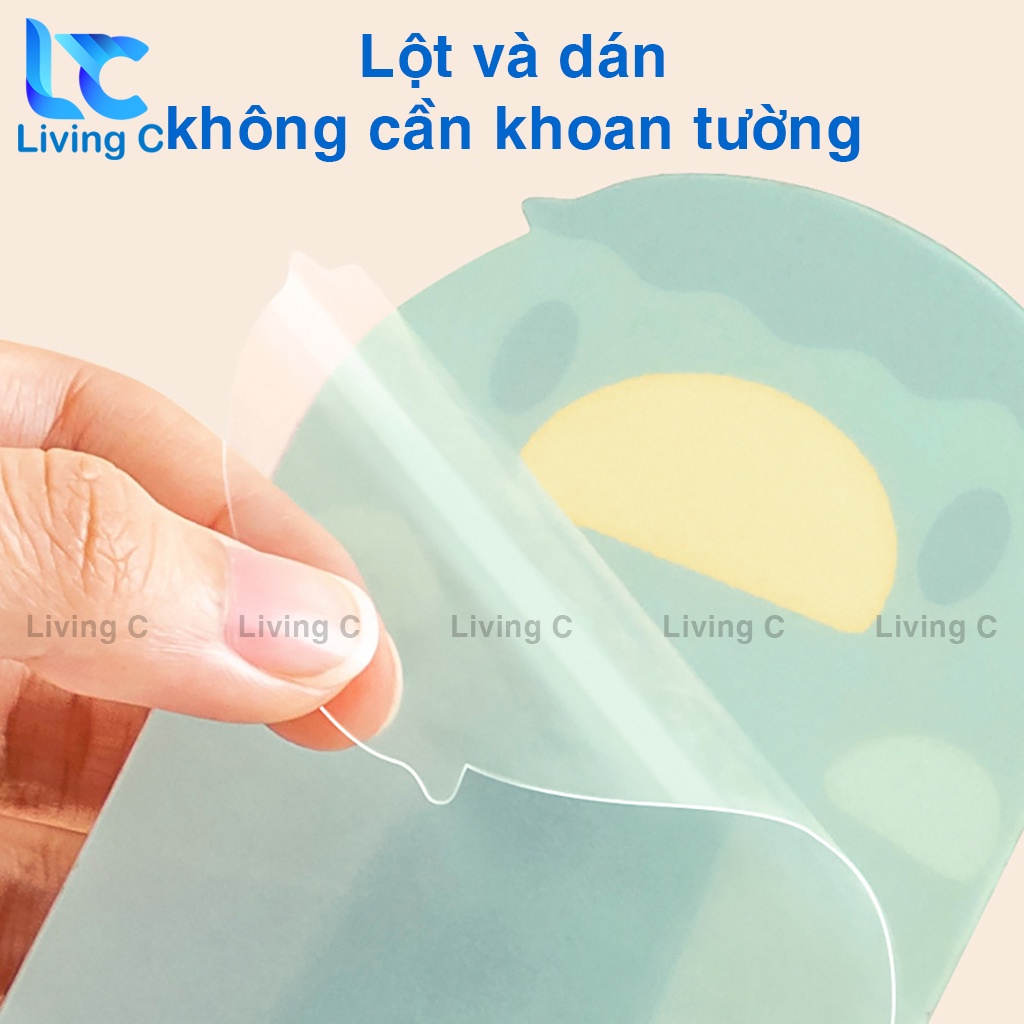 Móc treo thau chậu dán tường Living C , giá móc treo rổ THAU chậu đa năng mẫu dễ thương _MTC