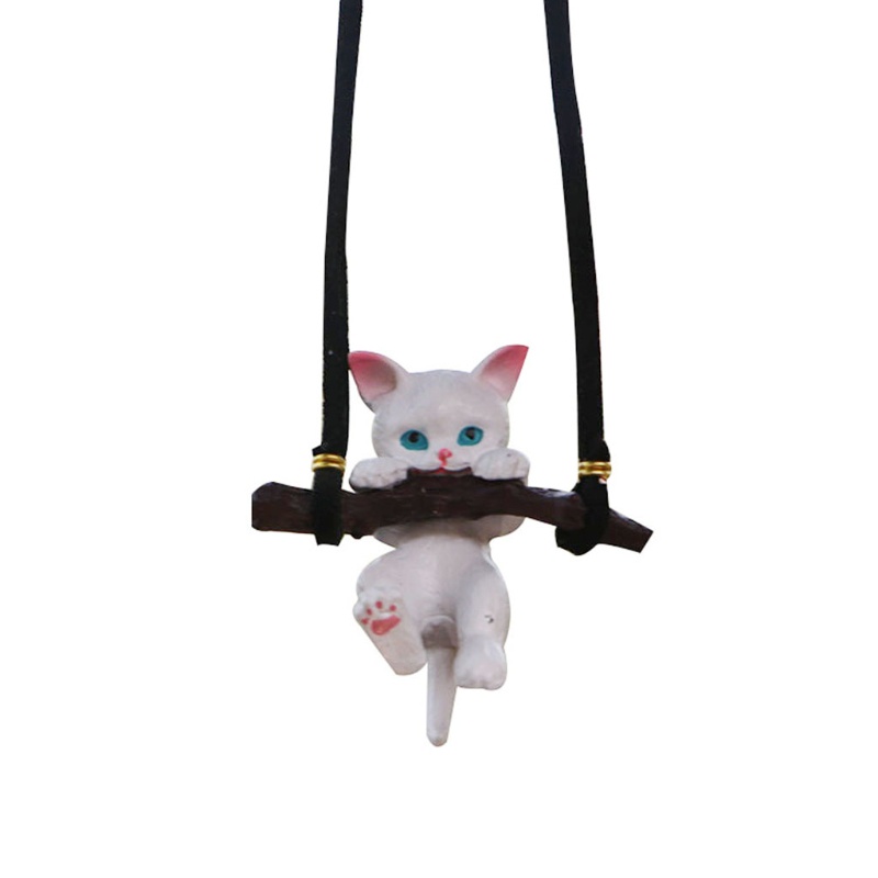 Dây Treo Trang Trí Gương Chiếu Hậu Xe Hơi Hình Chú Mèo Dễ Thương Vui Nhộn