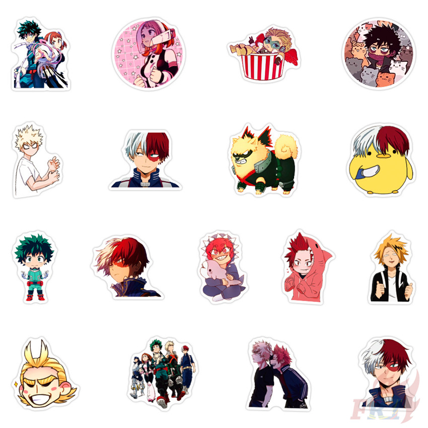 Set 100 Miếng Dán Trang Trí In Hình Nhân Vật Trong Phim Học Viện Anh Hùng