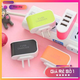 Cốc Sạc 3 Cổng USB 3.1A Đa Năng