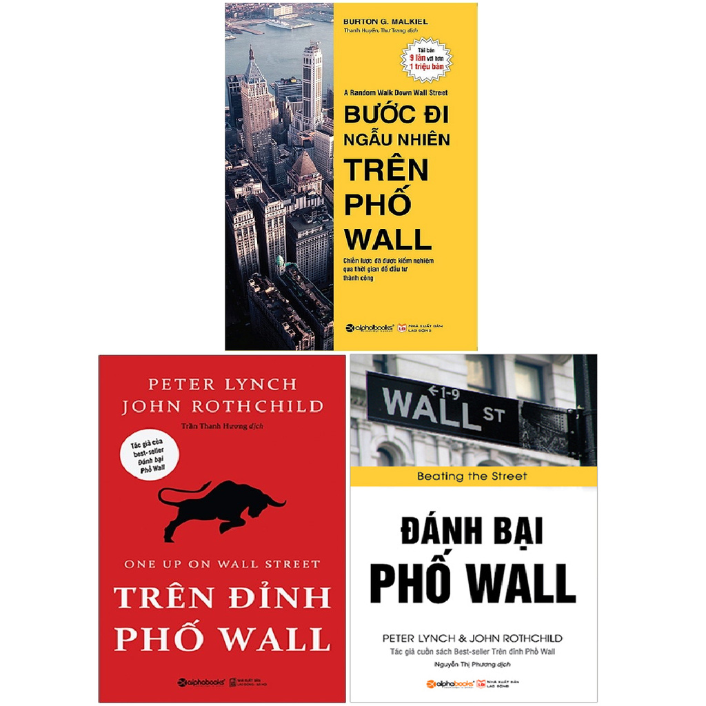 Sách Alphabooks - Combo Bước Đi Ngẫu Nhiên Trên Phố Wall + Trên Đỉnh Phố Wall + Đánh Bại Phố Wall (3 cuốn)