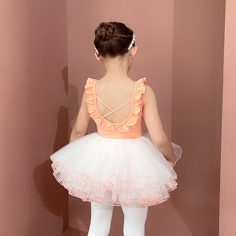 Bộ Trang Phục Múa Ba Lê Bằng Vải Cotton Dành Cho Bé Gái
