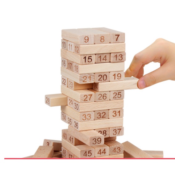 Bộ Đồ Chơi Rút Gỗ 54 Thanh – Xếp Hình Domino Xả Stress – Bộ Đại