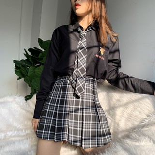 SET HỌC SINH CARO ĐEN NATTHY STYLE