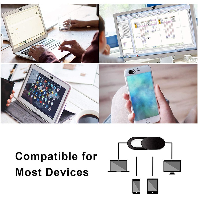 Set 6 Nắp Trượt Webcam Siêu Mỏng Cho Điện Thoại / Máy Tính Bảng / Laptop