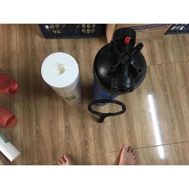 Cốc lọc béo đầu nguồn + lõi + giá treo
