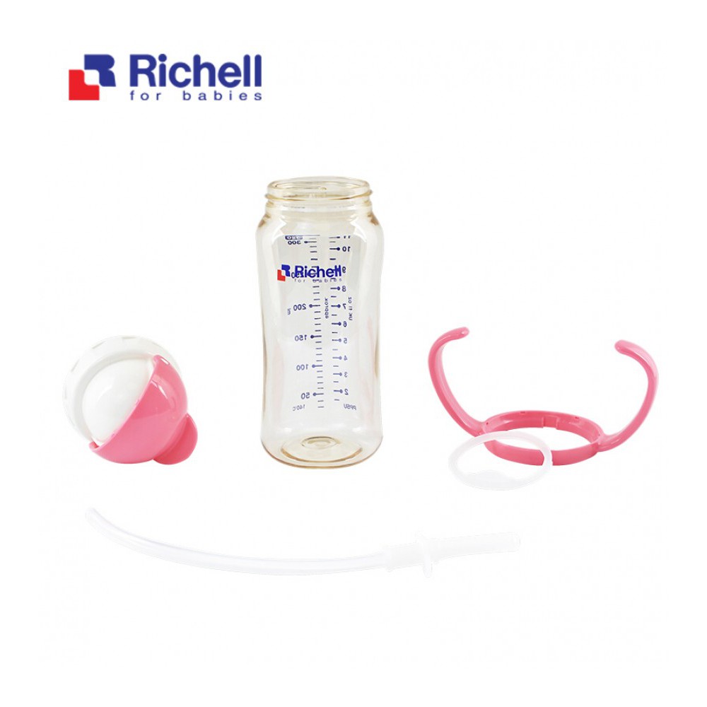 BÌNH ỐNG HÚT PPSU RICHELL 200ml/ 260ml/ 320ml