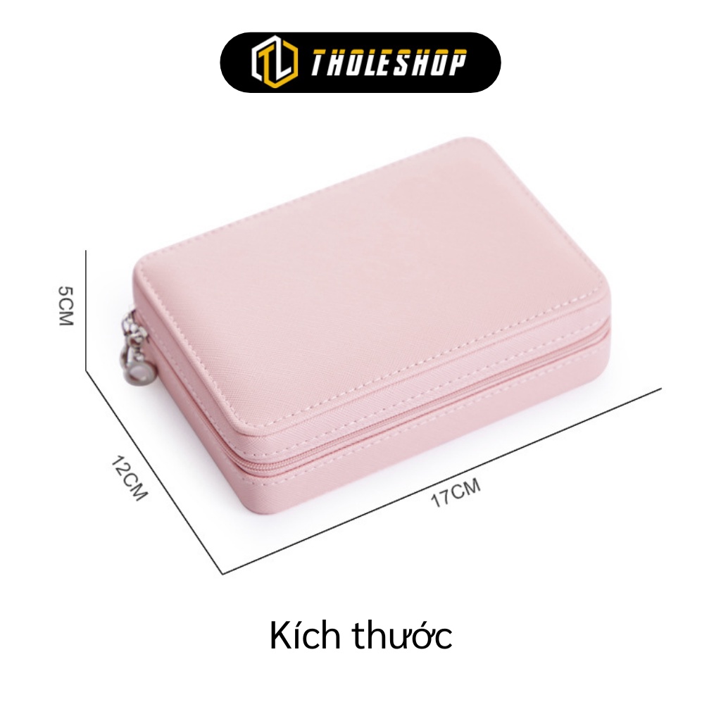 Hộp Đựng Trang Sức - Hộp Lưu Trữ Dây Chuyền, Khuyên Tai, Nhẫn Bọc Da Pu Sang Trọng 9505