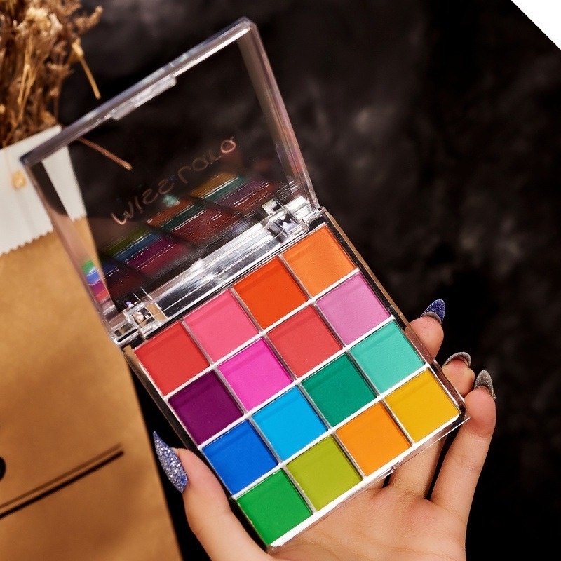 Bảng Phấn Mắt 16 Màu Lì/Nhũ Ngọc Trai Kháng Nước Chống Mồ Hôi Lâu Trôi