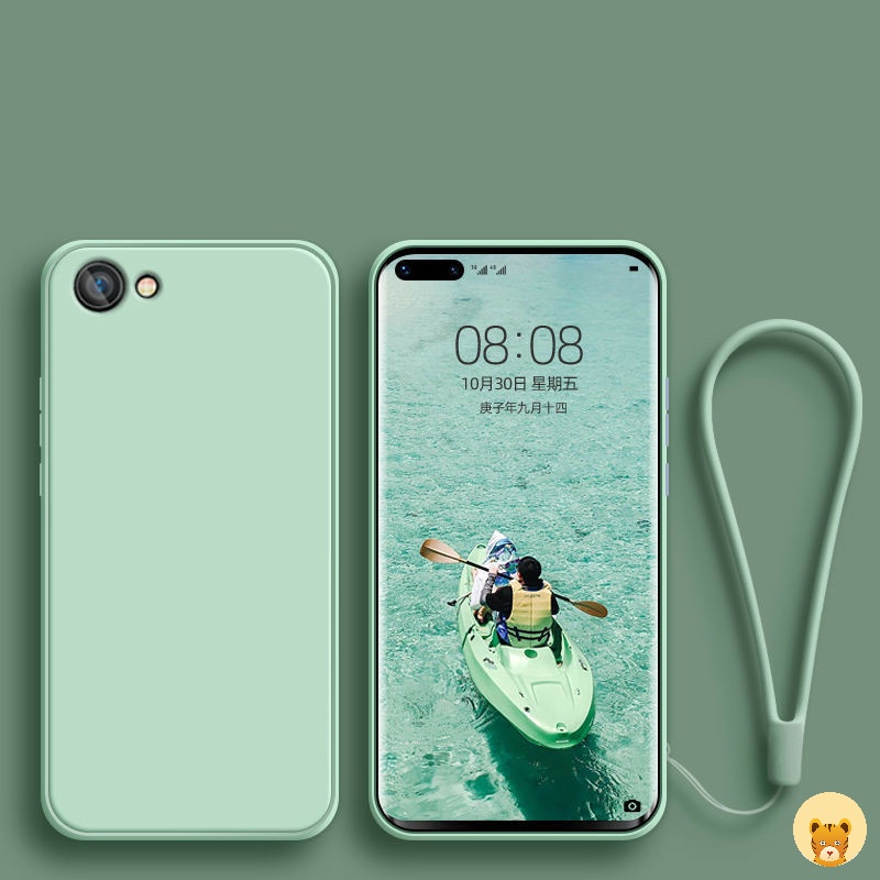 Ốp Điện Thoại TPU Silicone Mềm Đơn Giản Thời Trang + Dây Đeo Cho Oppo A83