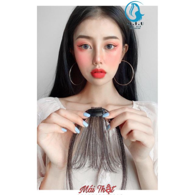 Tóc mái giả thưa ❤️❤️ FREESHIP ❤️❤️ mái thưa tóc thật